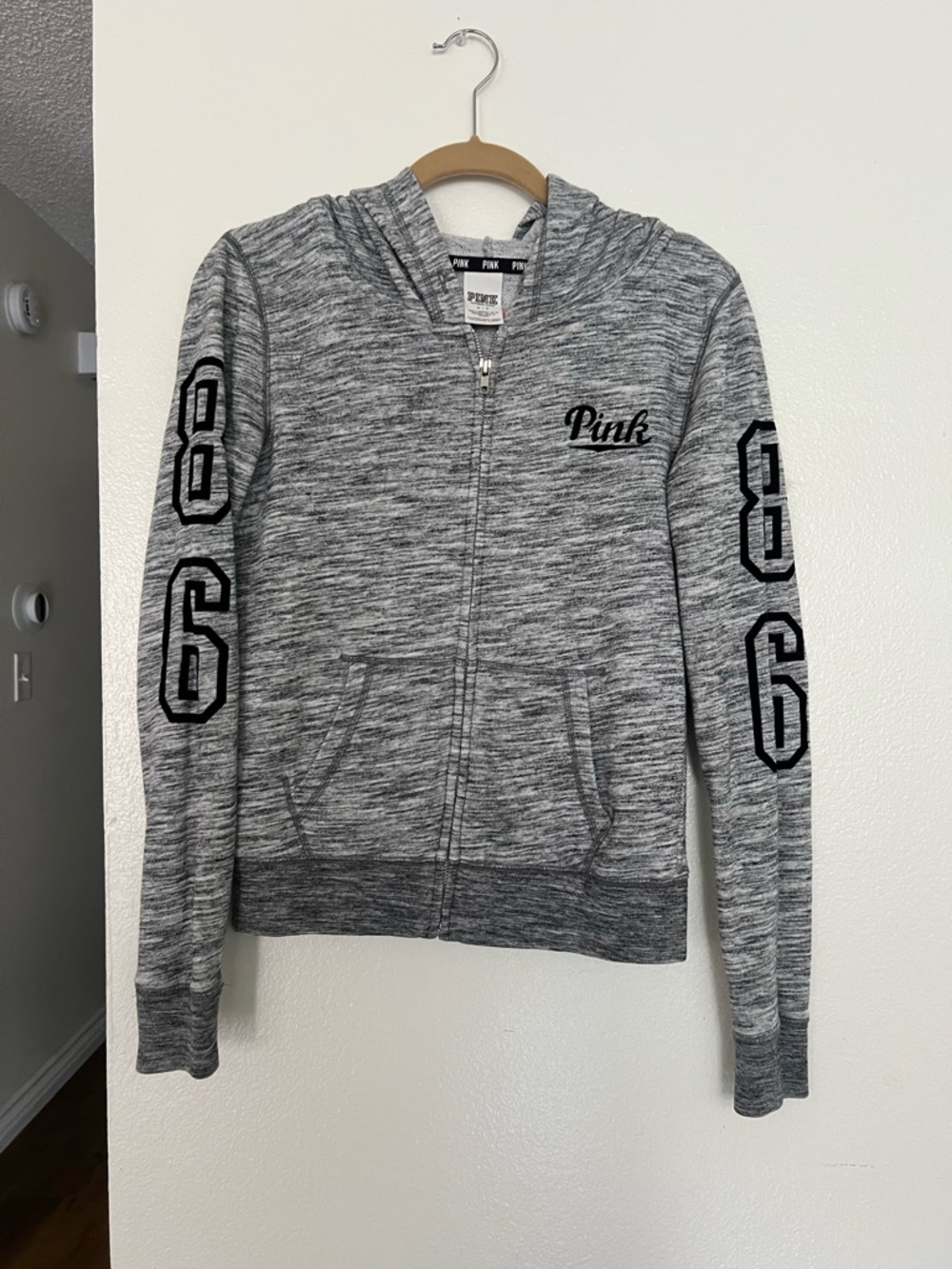 Victoria's Secret PINK Heather Gray Zip Hoodie Jacket